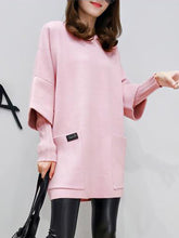 Plain Patch Pocket Fake Two-Piece Shift Dress